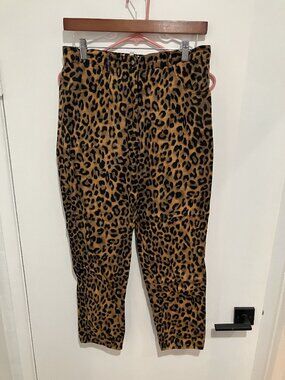 Hip Gypsy Women's Leopard Print Pants, Brown/Black, Size 12, Boho Chic